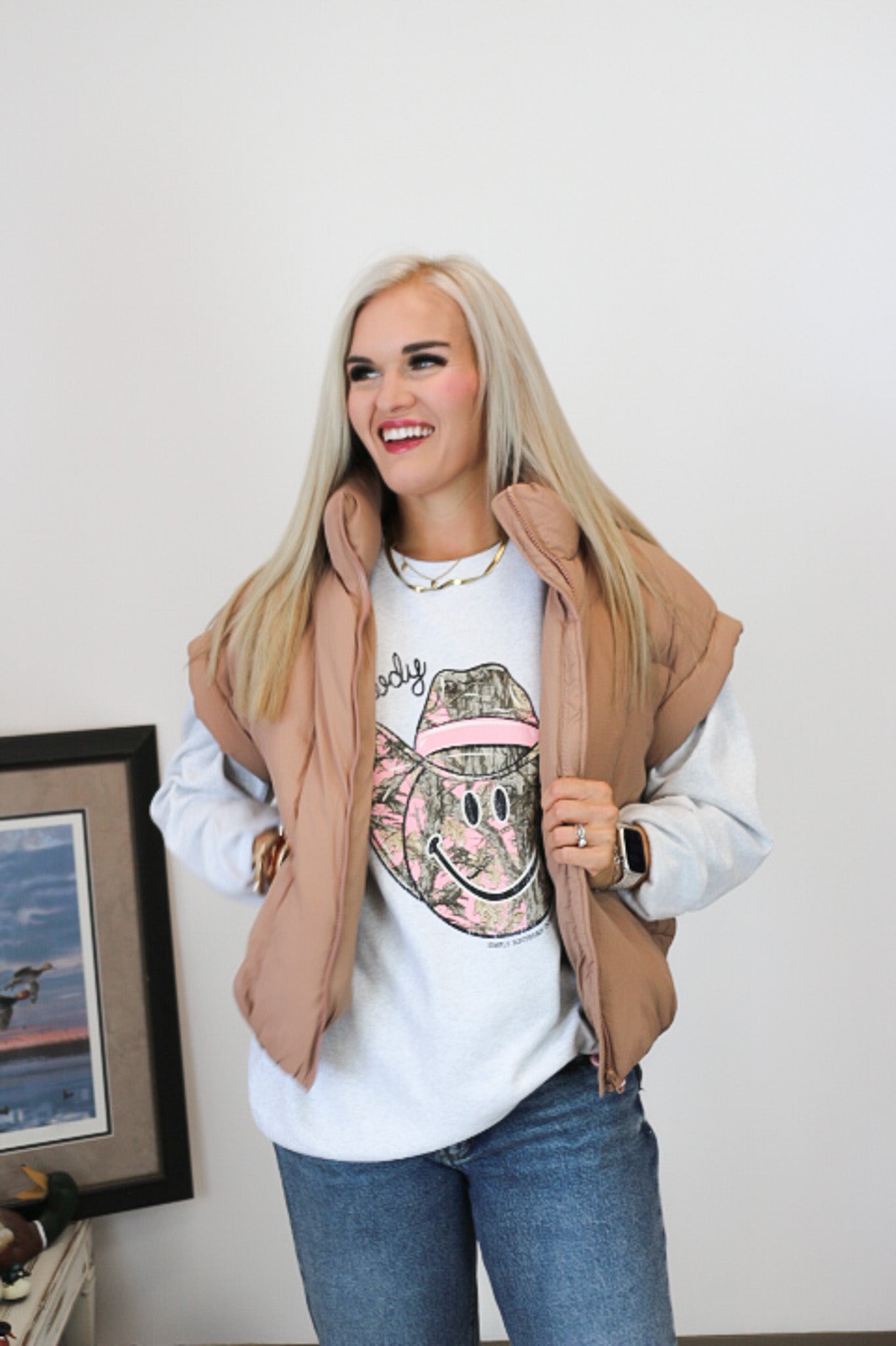 Caught Up With You Umber Puffer Vest