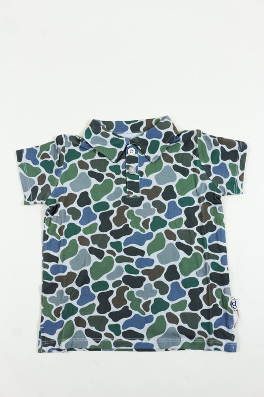 Toddler Boys Camo Polo Shirt