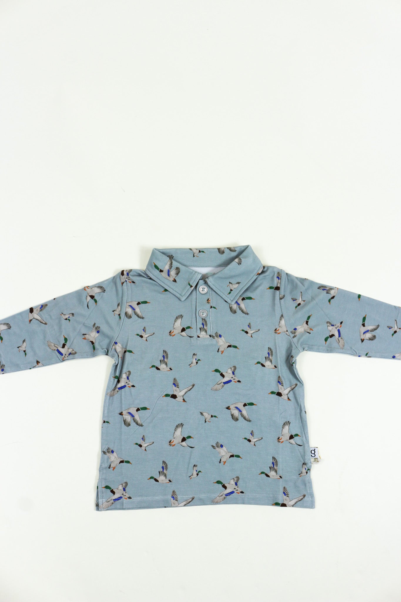 Toddler Boys Blue Mallard Duck Polo Shirt