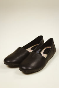 Sebra Leather Slip On Shoe- Black