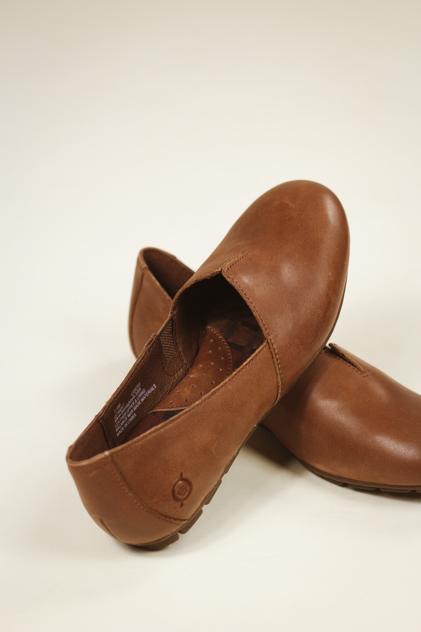 Sebra Leather Slip On Shoe- Brown