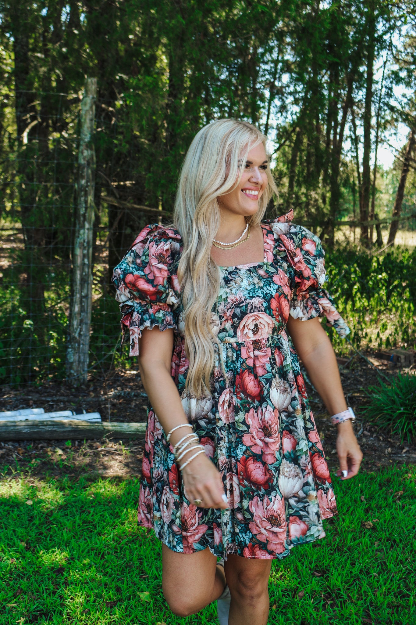 Stuck With Me Black Floral Dress