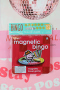 Magnetic travel game, shown in one of seven available styles