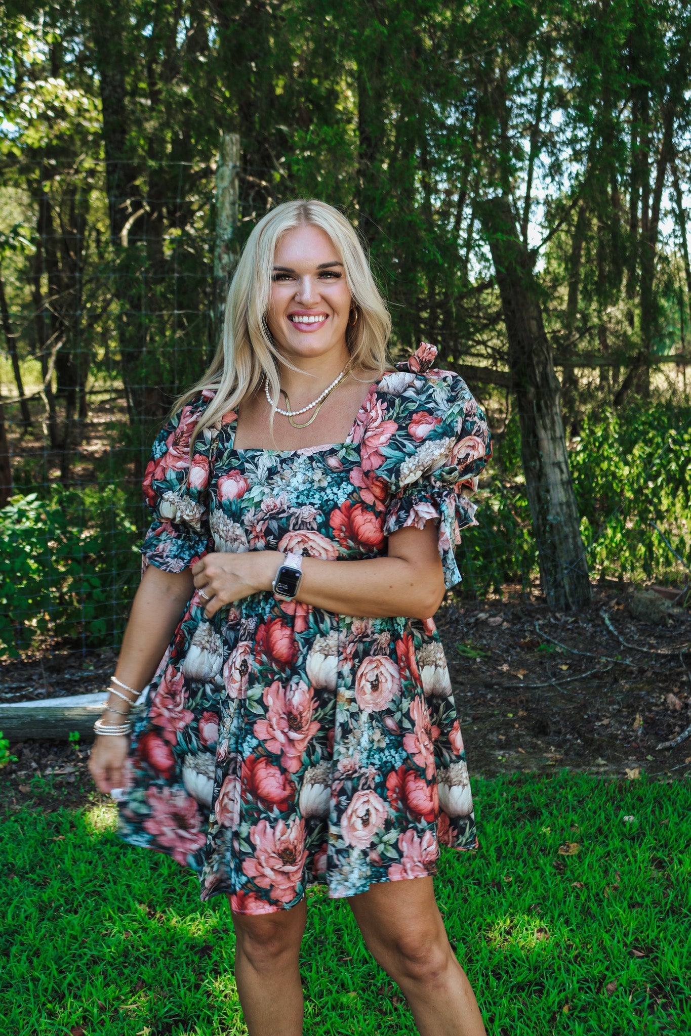 Stuck With Me Black Floral Dress