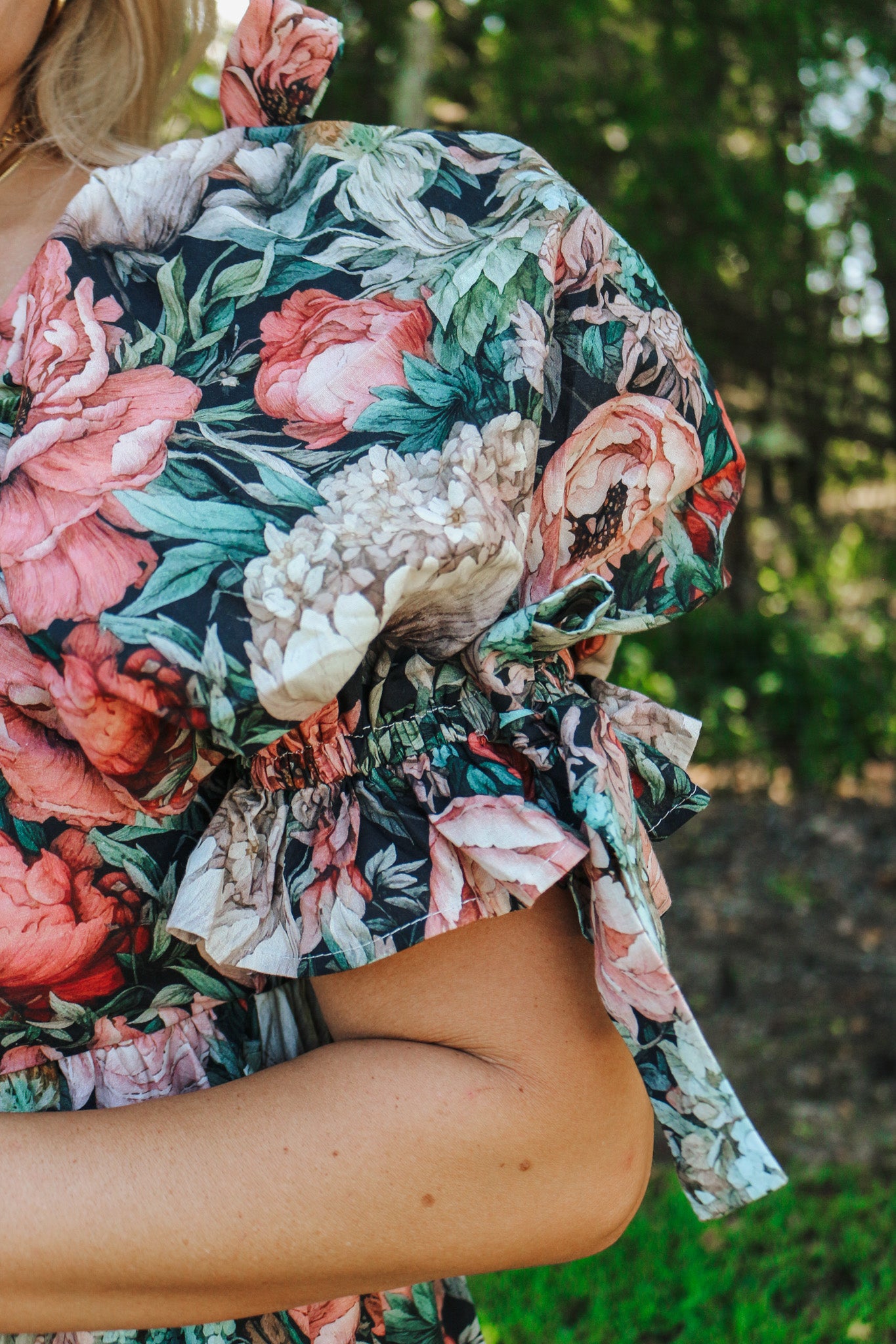 Stuck With Me Black Floral Dress