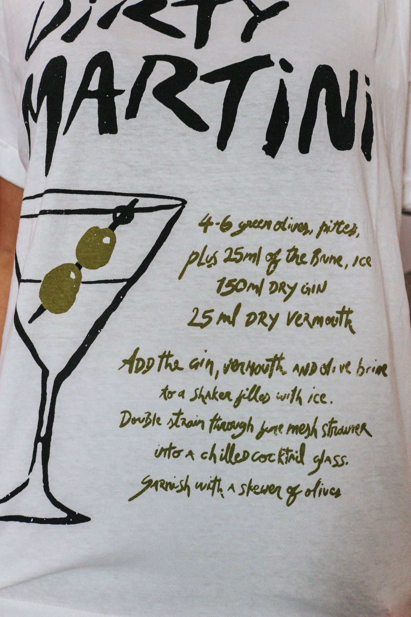 Dirty Martini White Graphic Tee