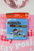 Magnetic travel game, shown in one of seven available styles