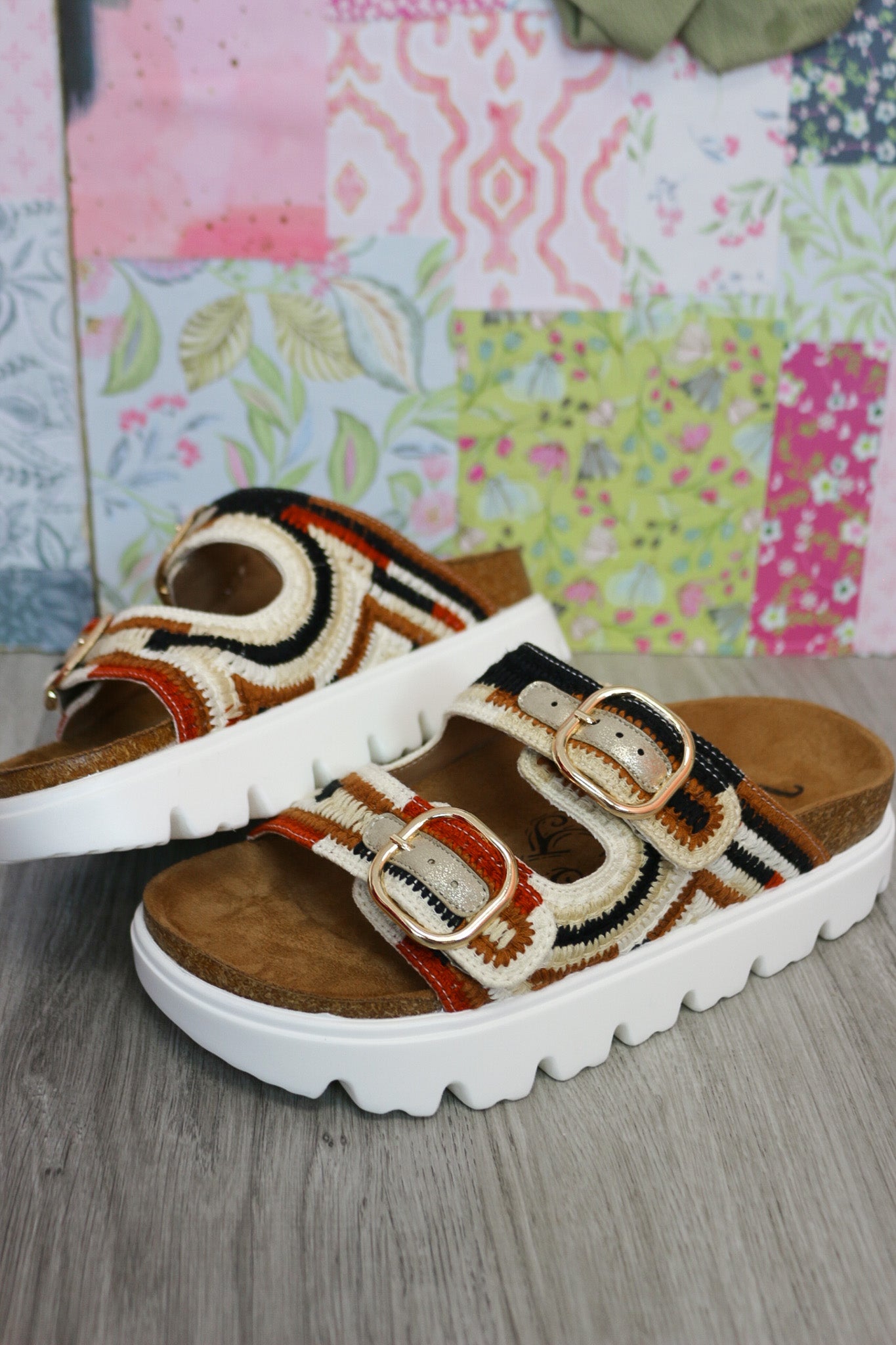 Rayna textured platform sandal, shown in one of two available colors