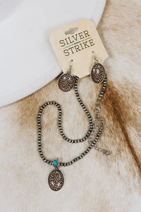 Silver Strike Necklace & Earring Set