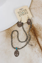 Silver Strike Necklace and Earring Set