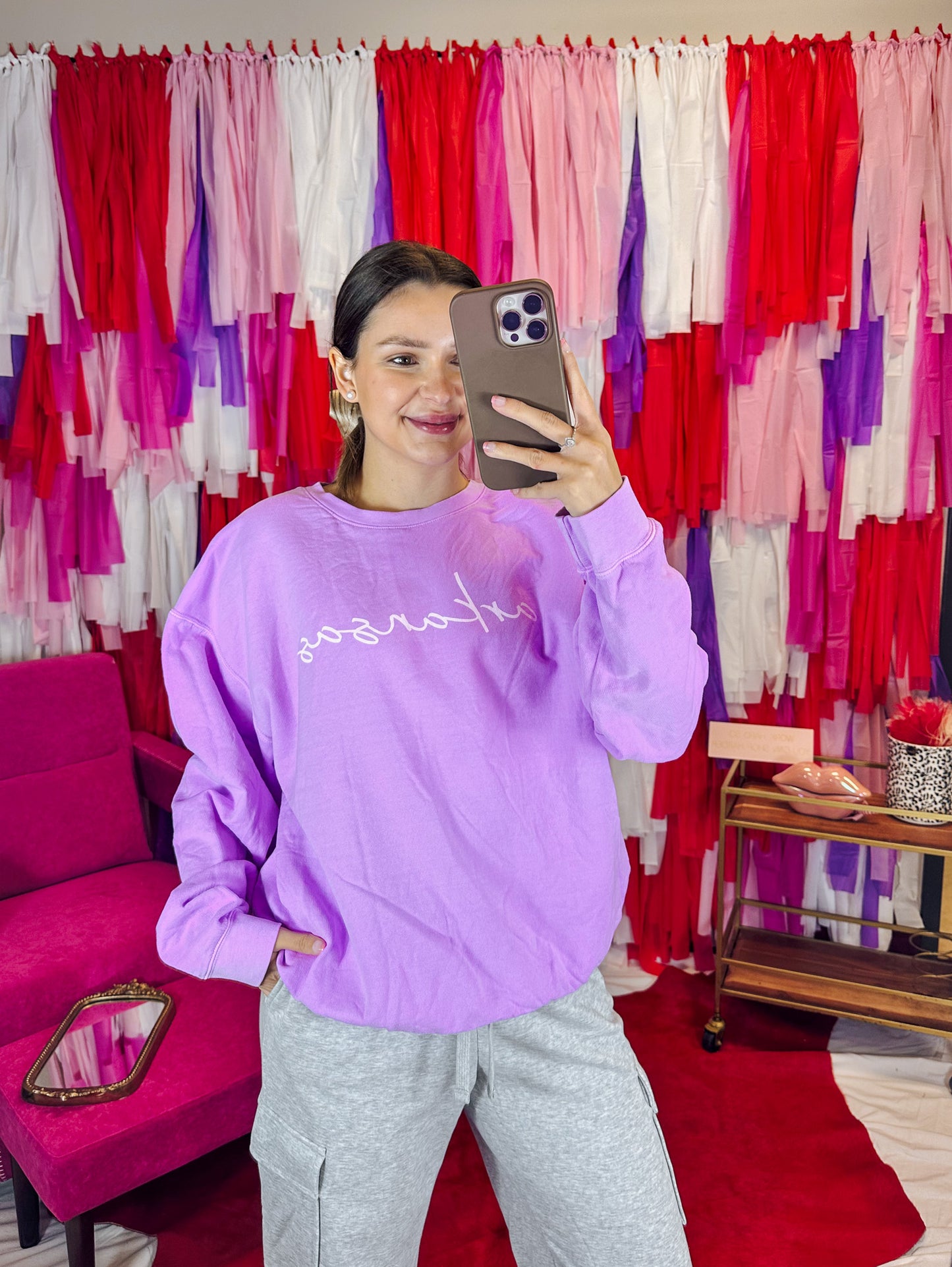 Arkansas Neon Violet Sweatshirt