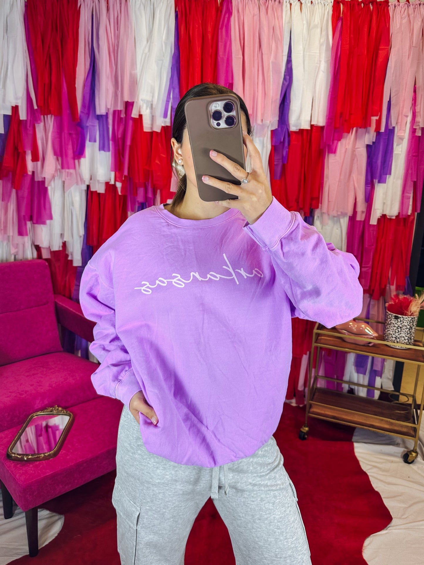 Arkansas Neon Violet Sweatshirt