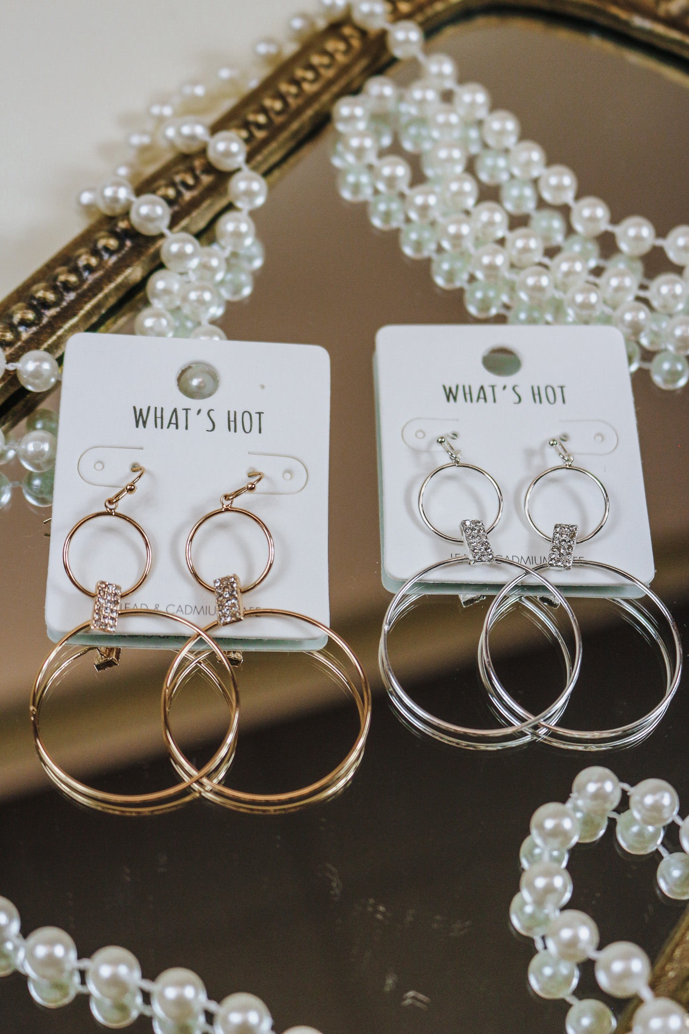 Double Circle Hoop Earrings -2 Colors