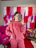 Working Through It Burnout Fleece Sweatshirt
