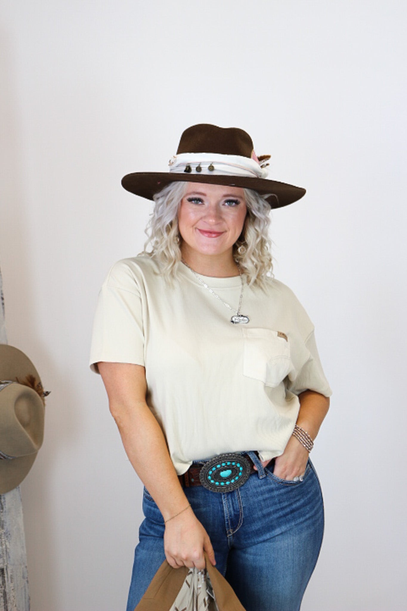 Women's Ariat Patron Oyster Grey Ribbed Crop Top