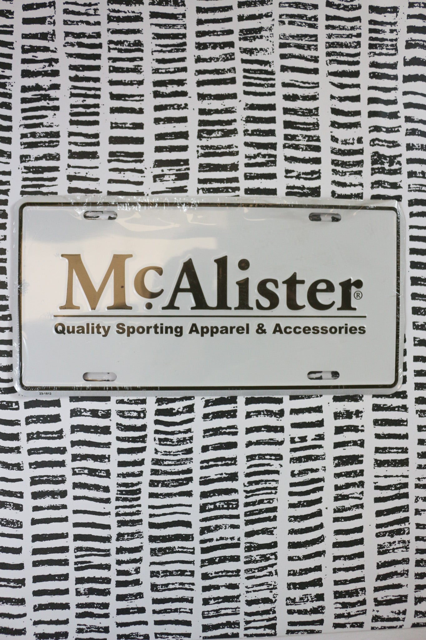 Mcalister License Plate- White