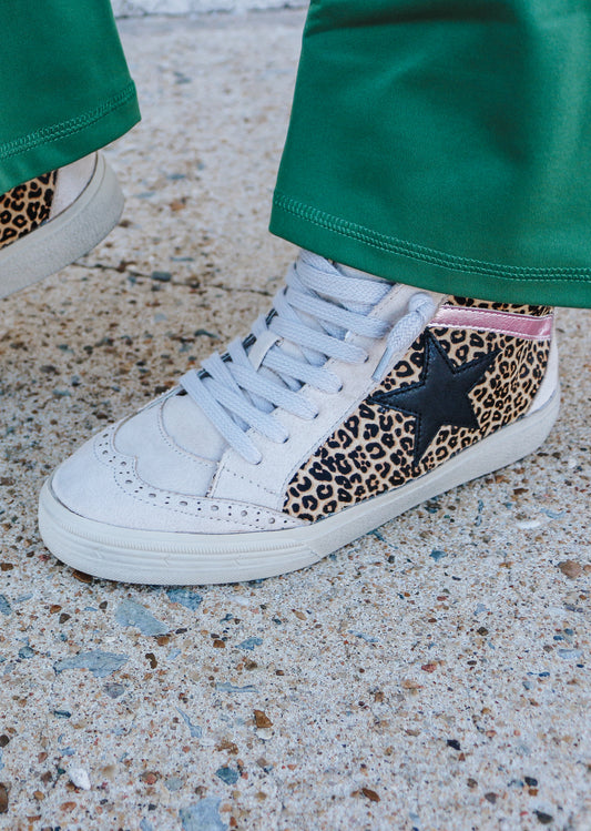 Paulina Leopard Star Sneakers