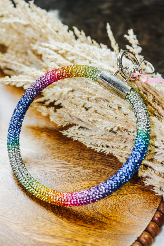 Rainbow Sparkly Keychain by Simply Southern