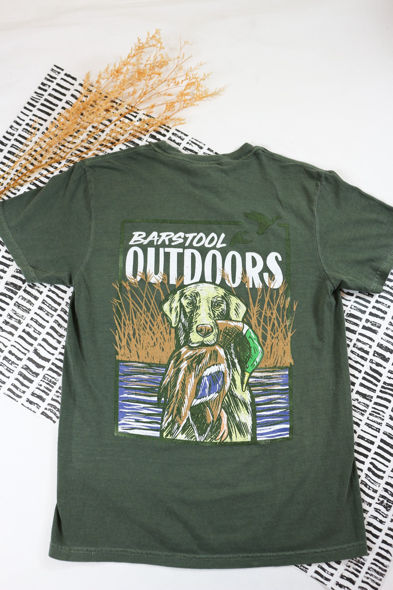 Men's Barstool Outdoors Tee- Green