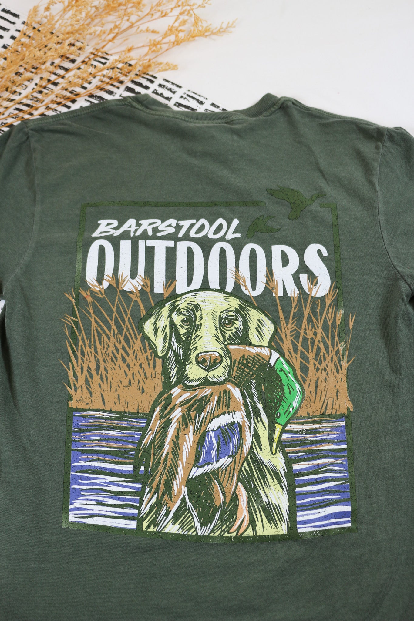 Men's Barstool Outdoors Tee- Green