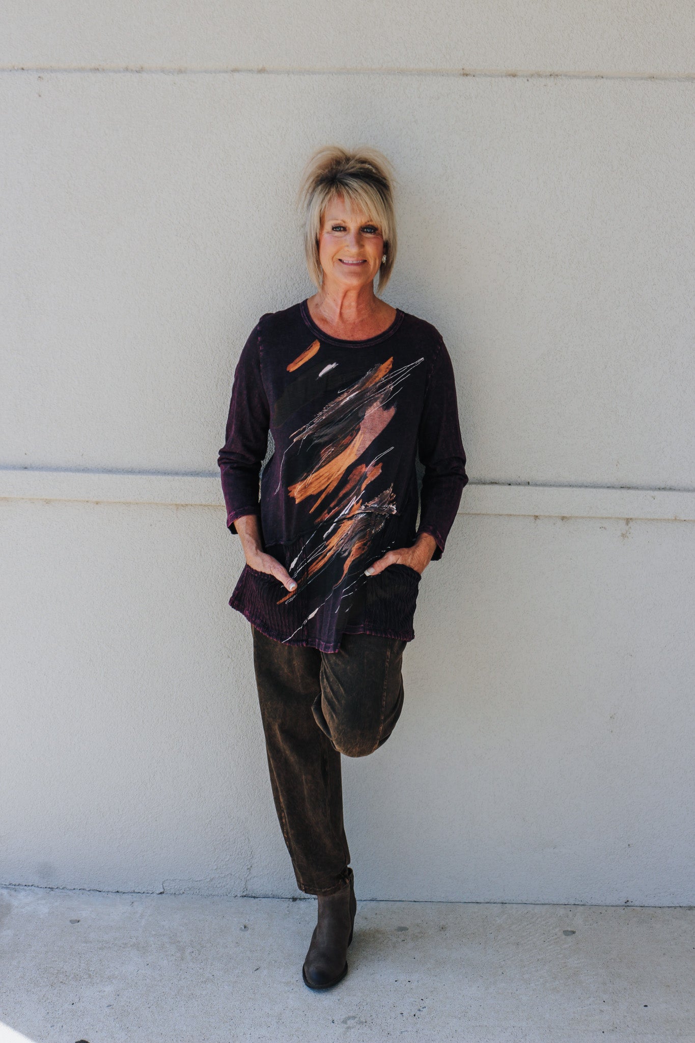 Jess & Jane "Opera" Mineral Wash Tunic Top