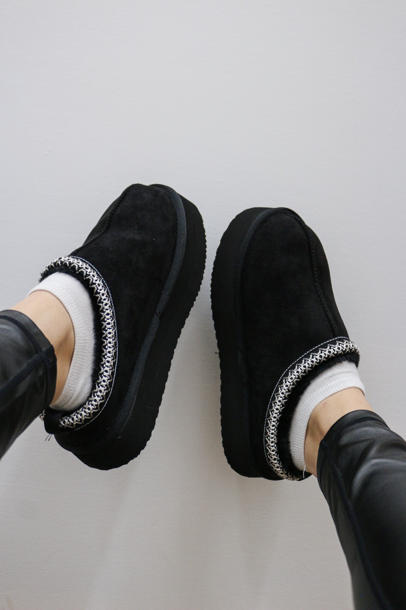 Charlie Black Platform Slipper