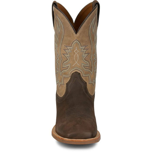 Justin Rustle 11" Grizzly Brown Western Boot