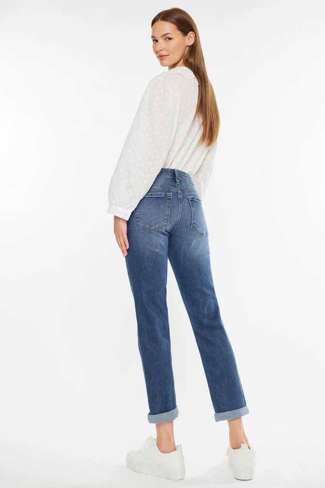 Pamela Essentials Mid Rise Slim Straight Jeans KanCan