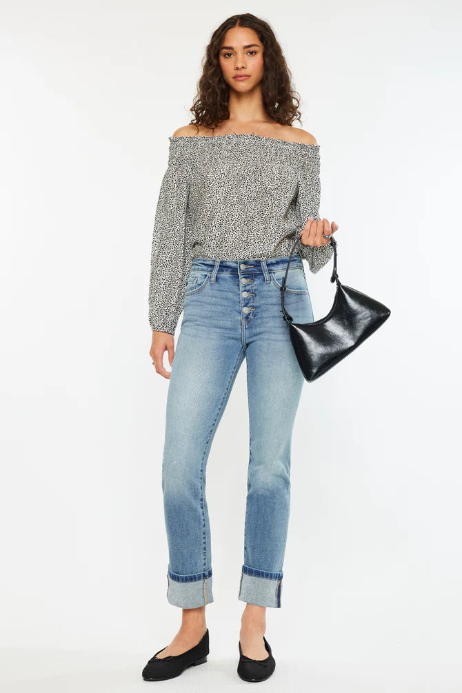 Noelle Essentials High Rise Skinny Straight Jeans KanCan