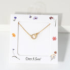 Gold Interlocking CZ Circle 16 inch-18 inch Necklace
