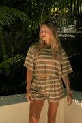 Way Down South Tribe Kelley Stripe Boxy Tee
