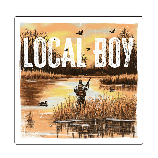 Local Boy White Waterfowl Watch Decal