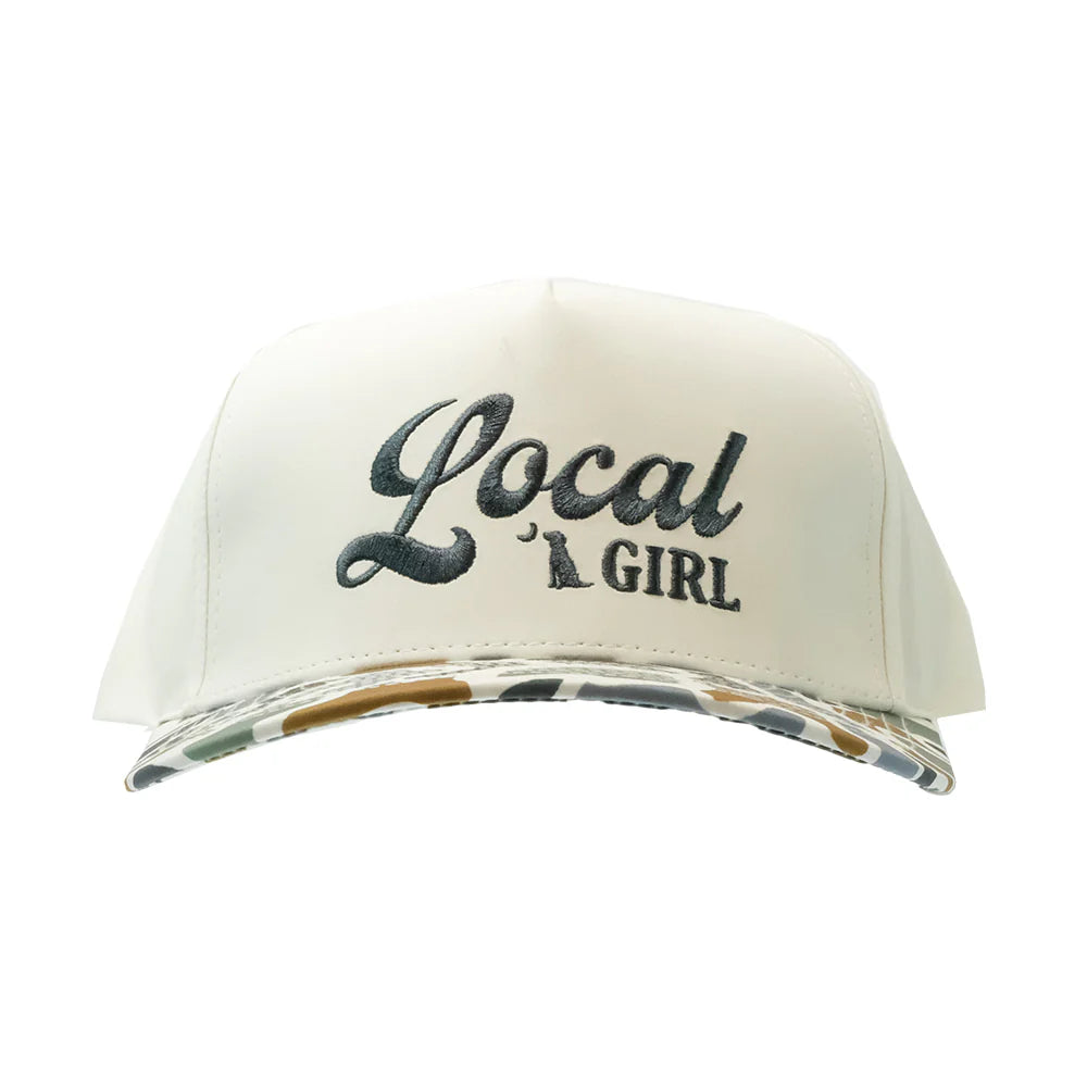 Local Girl Stone & Localflage Blue Retro Script Hat