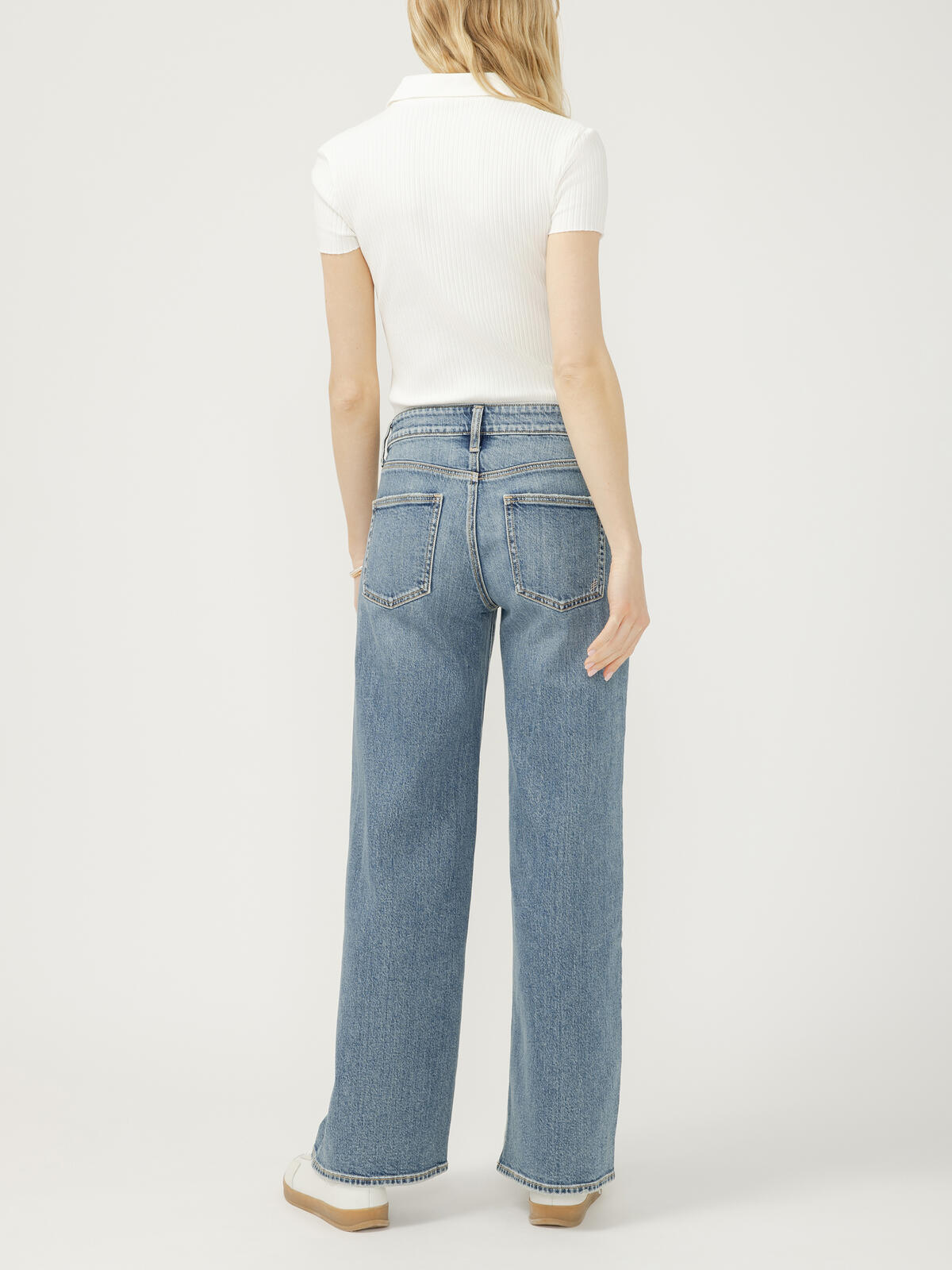 Suki Mid Rise Wide Leg Jeans