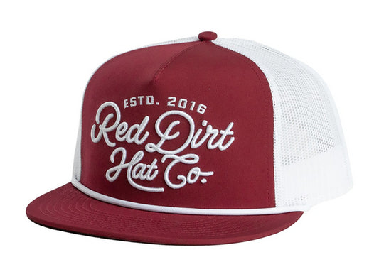 Red Dirt Hat Company Burgundy & White Lariat Hat