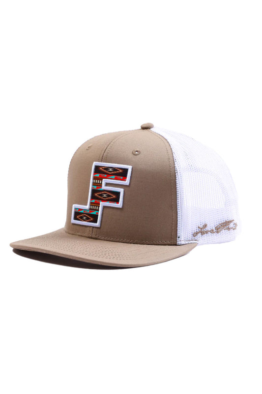 Lane Frost Unisex Rambler Brown & White Mesh Back Patch Hats