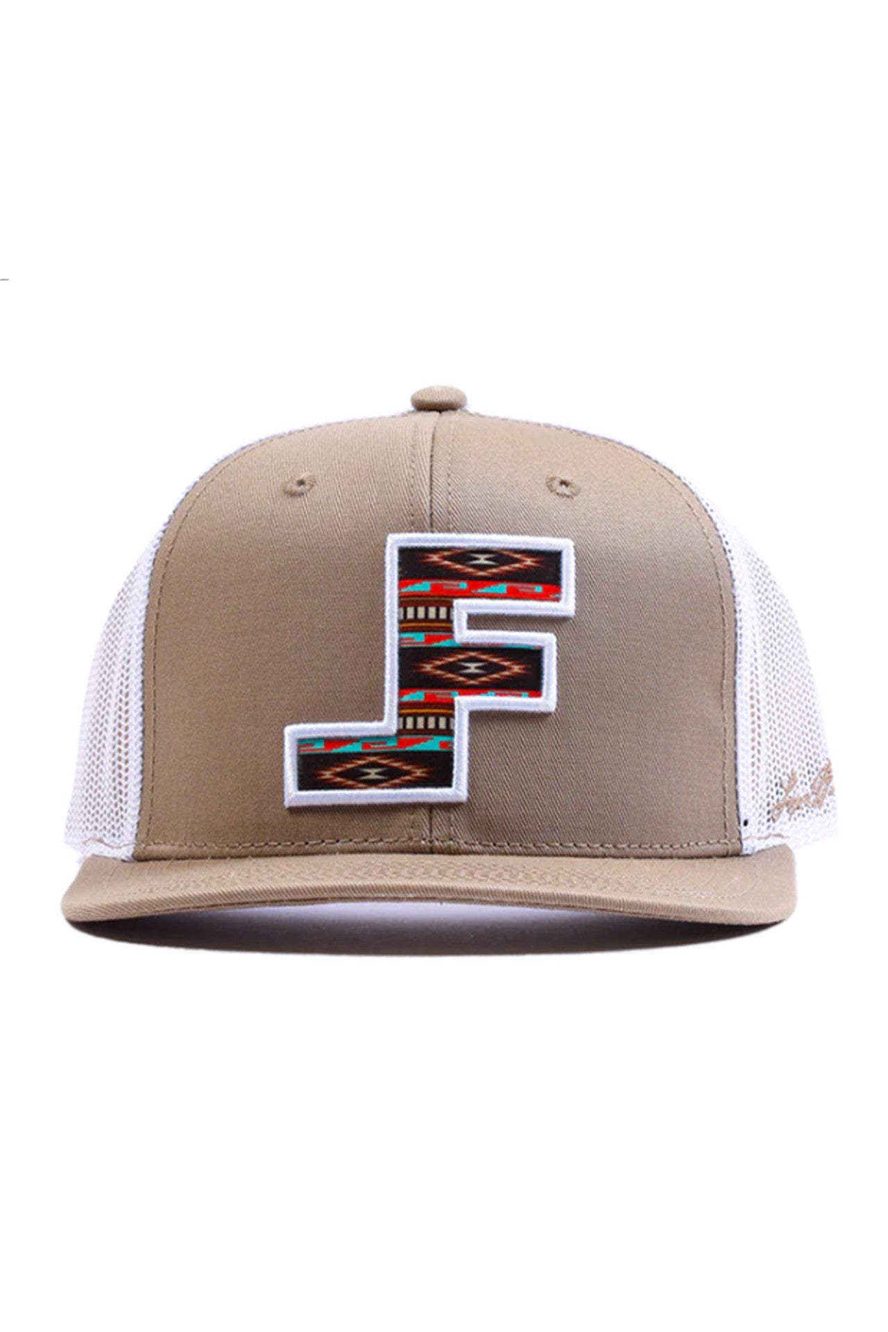 Lane Frost Unisex Rambler Brown & White Mesh Back Patch Hats