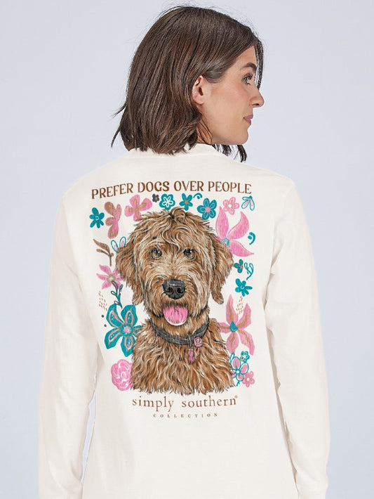 Women's Dog People Linen Graphic Tee