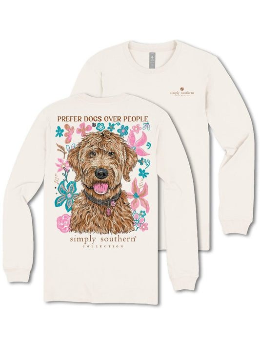 Women's Dog People Linen Graphic Tee