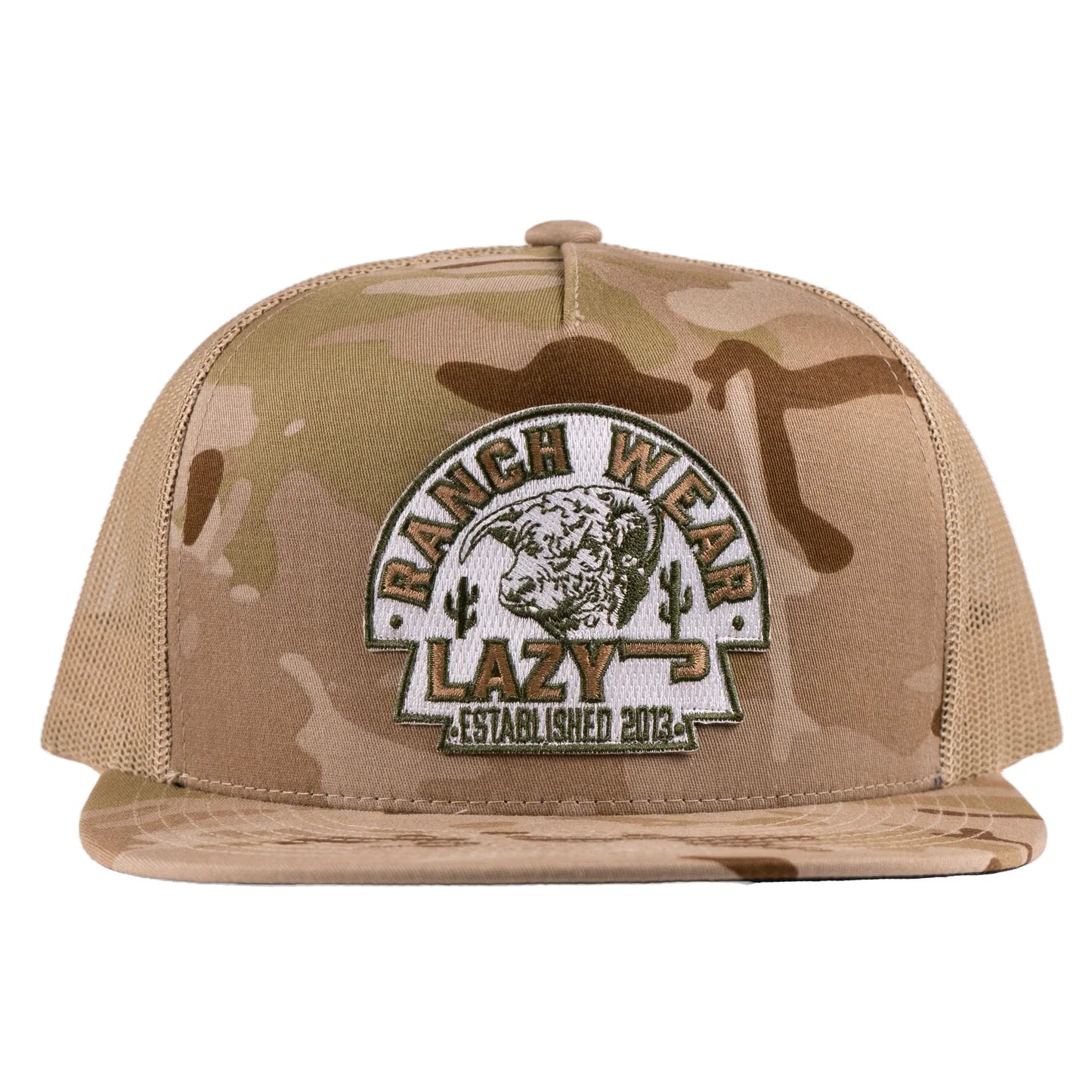 Lazy J Ranch Camo & Olive Arrowhead Classic Five Panel Trucker Hat