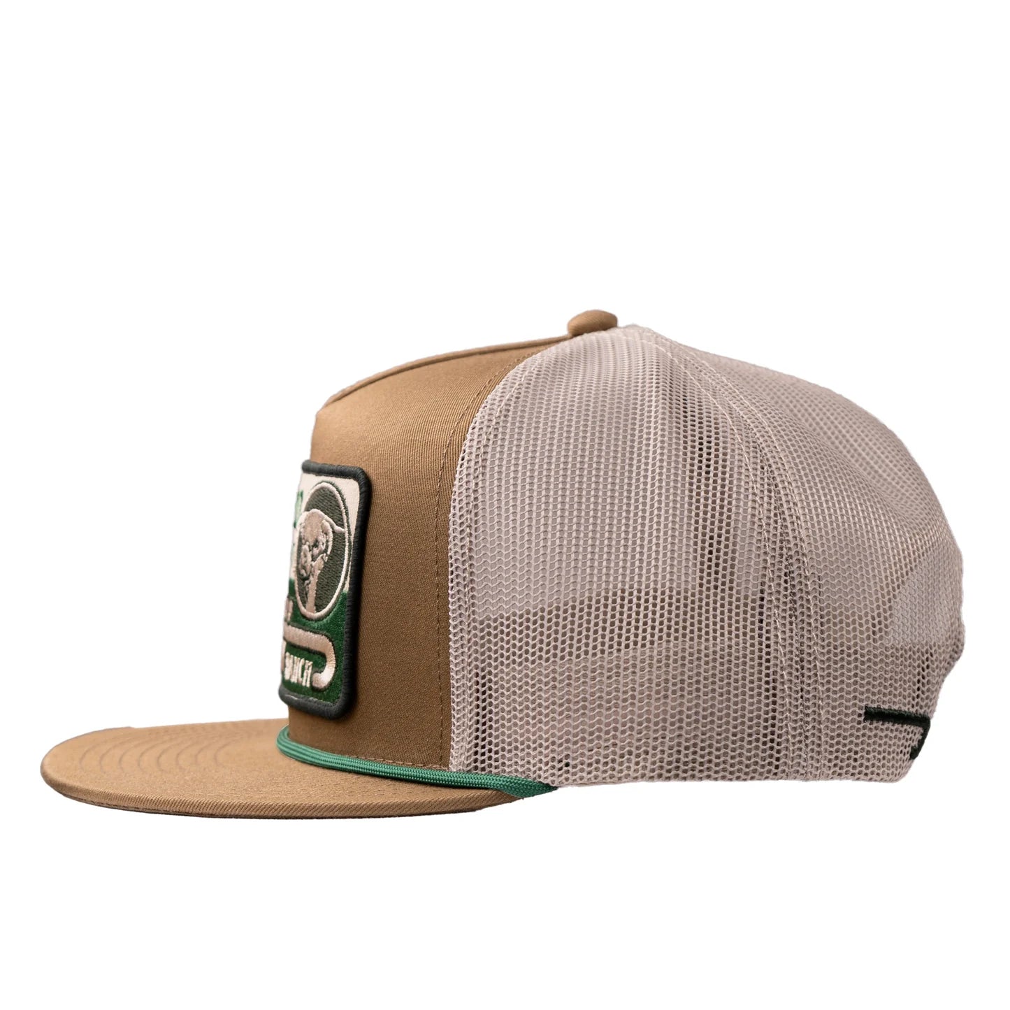 Lazy J Ranch Coyote Brown & White Shafter Classic Rope Trucker Hat