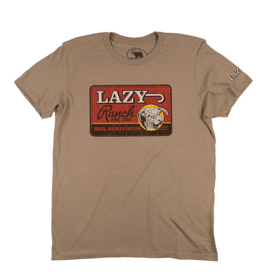 Lazy J Ranch Men's Hard Day Tan Tee
