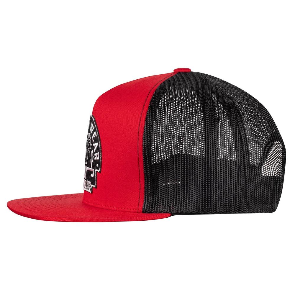 Lazy J Ranch Red & Black Arrowhead Classic Five Panel Trucker Hat