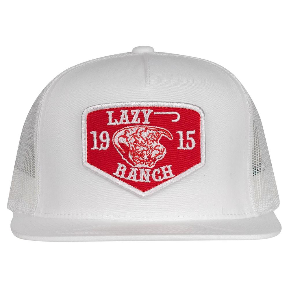 Lazy J Ranch White & Red Ranch Classic Five Panel Trucker Hat