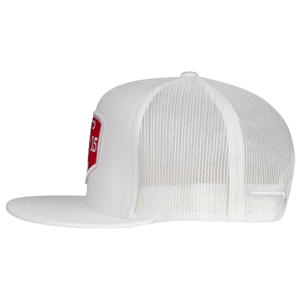 Lazy J Ranch White & Red Ranch Classic Five Panel Trucker Hat