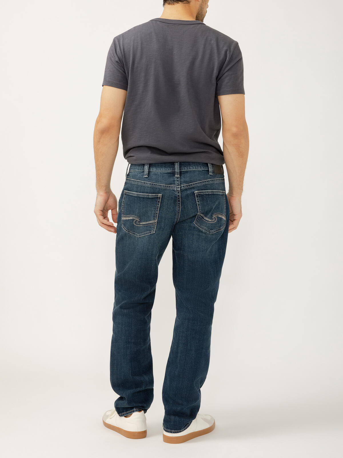 Silver Men's Eddie Athletic Fit Tapered Leg Jeans