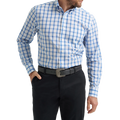 Wrangler men's Riata plaid button-up shirt, shown in one of four available colors