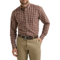 Wrangler men's Riata plaid button-up shirt, shown in one of four available colors