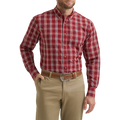 Wrangler men's Riata plaid button-up shirt, shown in one of four available colors