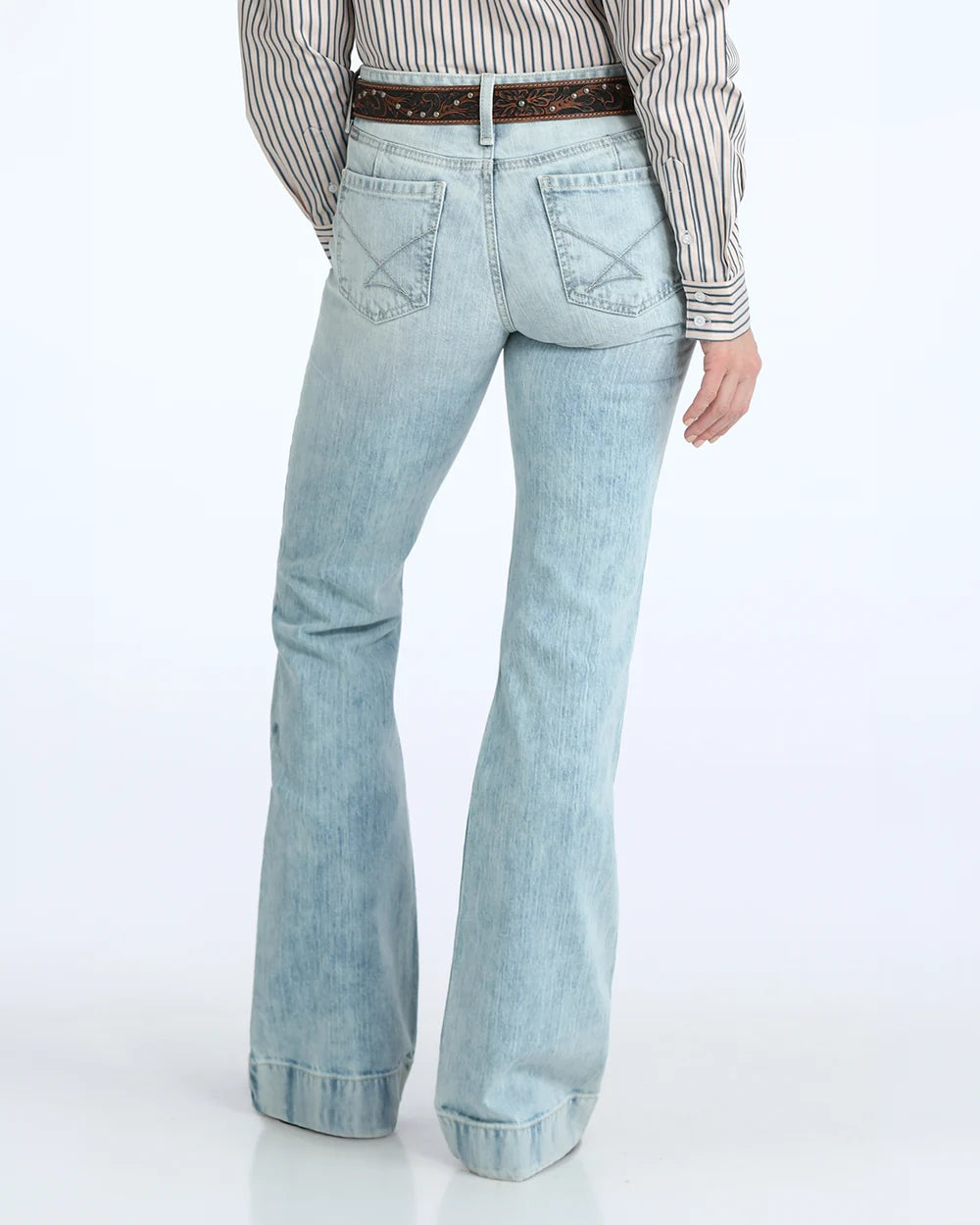 Cinch Womens Lynden Slim Trouser Jeans | Light Stone
